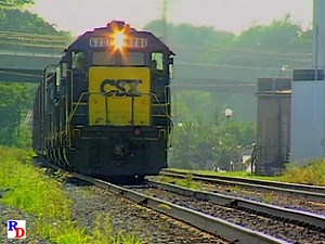 At Gaithersburg, MD, a MARC train fades of in the distance as a CSX freight arrives. Then an eastbound MARC train. From the Pentrex show "MARC Railroading, Summer 1994" https://rfd.video/1994MARC | Railfan Depot