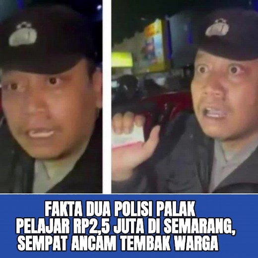 Fakta Dua Polisi Palak Pelajar Rp2,5 Juta di Semarang, Sempat Ancam Tembak Warga. Sejoli yang masih berstatus pelajar menjadi korban pemalakan Rp 2,5 juta di Jalan Telaga Mas perumahan Tanah Mas Semarang Utara, Jateng pada Jumat (31/1/2025) pukul 21.00 WIB. Pelakunya tiga orang, dua oknum polisi yakni Aiptu K, Aipda R dan seorang warga sipil inisial S. #pungli #Polisi #pemalakan #pelajar #semarang #viral #oknumpolisi #fyp