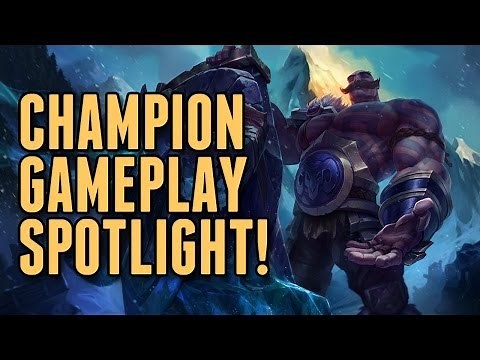 Full Braum The Heart of Freljord Champion Spotlight (League of Legends / LoL Abilities Guide)