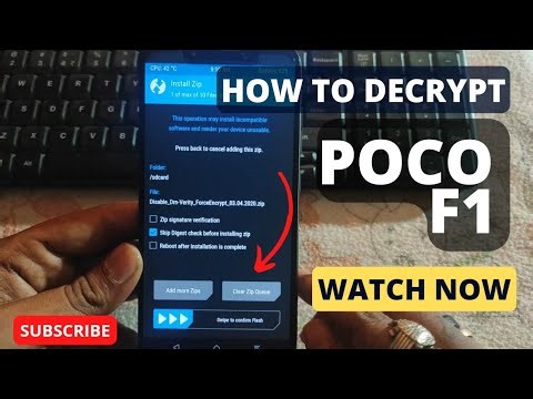 How to Decrypt Poco F1 | Remove Encryption | MIUI 12 | Through TWRP