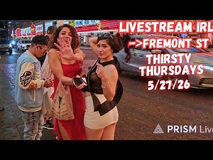 Walking Las Vegas Fremont street, Livestream IRL Thursday May 28