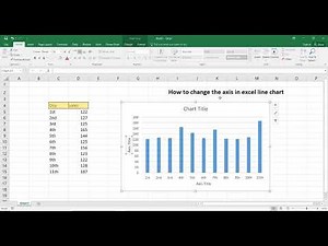 How to change the axis in excel line chart