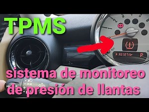 TPMS MINI COOPER R56, función y reseteo sistema de monitoreo de presión de llantas. TPMS Reset.
