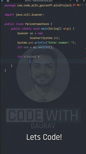 Mini Project: Java Palindrome Checker | String Logic Explained #Shorts