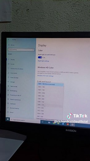 ¿Cómo cambiar la resolución de pantalla en Windows 10?