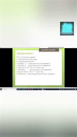 Code Generation Explained #learnwithyourbuddy #CodeGeneration #CompilerDesign #LearnCompilers