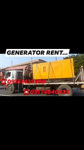 Generator and Boom Truck For Rent‼️ Available Capacity⚡: 25ka....