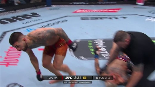 ILIA TOPURIA JUST KNOCKED OUT CHARLES OLIVEIRA IN THE FIRST ROUND TO WIN THE LIGHTWEIGHT TITLE 😱 HE IS INEVITABLE 🔥🔥 #UFC317 | SportsCenter