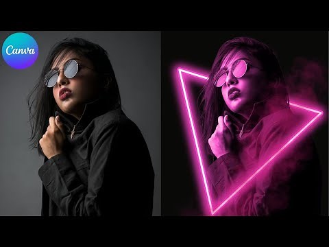 Neon light portrait effect in Canva tutorial by DLC Ventures India