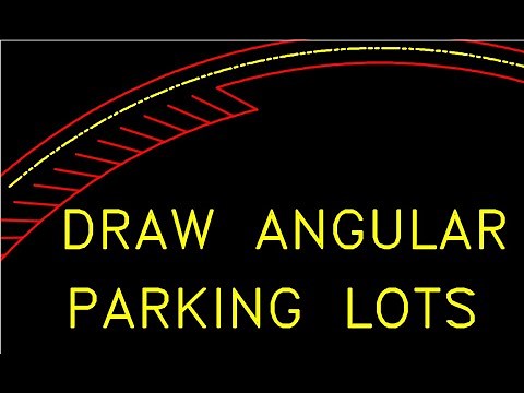 AutoCAD - How to Draw 45 Degree Parking in Curve Road - Designing a Parking Lot with AutoCAD
