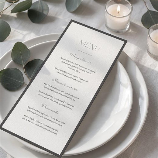 Wedding DL Menu Templates. Printable Rack Card Design. Editable Canva File. Digital Download. - Etsy Australia