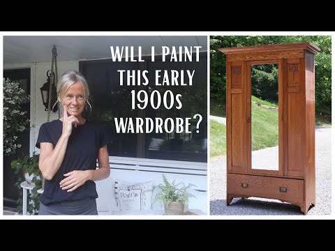 Antique Furniture Makeover ~ Vintage Cabinet Refresh ~ Wardrobe Makeover ~ Old Furniture Redo