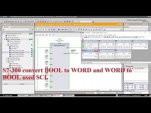 TIA Portal S7-300 convert BOOL to WORD and WORD to BOOL used SCL