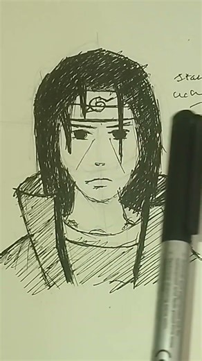 Itachi Uchiha🔥| Drawing #itachi #shorts #anime #drawing
