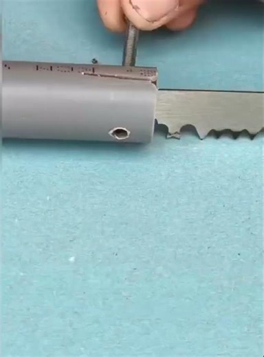 PVC pipe saw handle making process with two blades #shorts