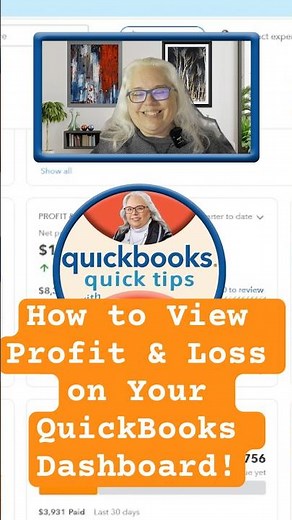 How to View Your Profit & Loss on Your QuickBooks Dashboard! #tutorial