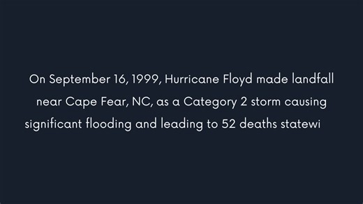 On the 26th anniversary of Hurricane Floyd's landfall, a new historical marker was unveiled in Princeville. The marker, only the second in North Carolina dedicated to a hurricane, honors the memory of the devastating storm and the historic flooding it caused. It serves as a powerful reminder of the storm’s impact and the community’s resilience. NCEM Director Will Ray joined former NC Department of Crime Control and Public Safety Secretary Richard Moore, NC Department of Insurance Commissioner Mi