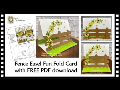 Fence Easel Fun Fold Tutorial with FREE PDF Download