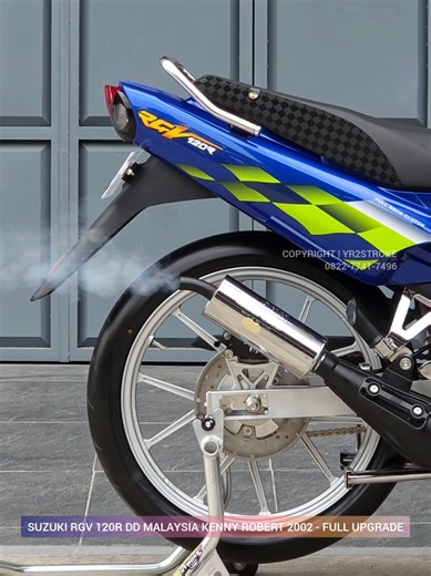 𝗧𝘆𝗽𝗲 : SUZUKI RGV 120R DD MALAYSIA KENNY ROBERT 2002 - FULL UPGRADE 𝗙𝗼𝘂𝗻𝗱𝗲𝗱 : 2002 𝗗𝗲𝘀𝗶𝗴𝗻 : by yr2stroke • • • Spesifikasi : [ ] Tahun 2002 [ ] Warna Asli Biru > Kenny Robert [ ] Plat AD Karanganyar (Jawa Tengah) [ ] Pajak On [ ] Plat On s.d. 2027 [ ] STNK, BPKB (Lulus Cumlaude) [ ] No. Mesin & No. Rangka Akur [ ] Body RGV Import Malaysia Via (Repaint High Detailing) [ ] Body Kasar Full Original SGP [ ] Striping Import Malaysia Via (Sesuai Katalog) [ ] Mika Lampu-Lampu Original 