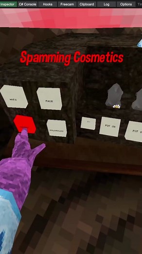 Cosmetic spamming #unityexplorer #gorillatag #gorilla #gtag #gaming #oculusquest2 #valveindex #modding