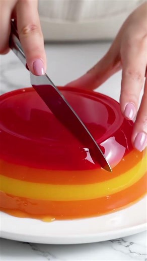 jelly cake 🎂🍰🍮#jellycake #cutting #video #asmr