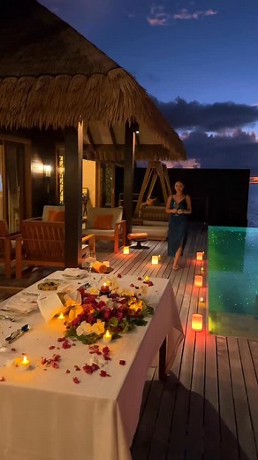 14 reactions · 33 comments | Private candle-light dinner in our overwater villa 殺懶 Just the ocean, the sound of the waves, and a table set under the stars. 朗  Ayada Maldives #AyadaMaldives #Maldives #OverwaterVilla #CandleLightDinner #IslandRomance #Terplanet | Terplanet | Facebook