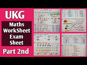 UKG Maths Exam Sheet// Senior KG Maths Worksheet// Test Paper ‪@kidslearningfun2013‬