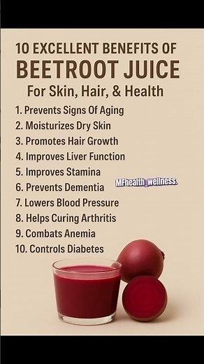 🌱✨ 10 Powerful Benefits of Beetroot Juice ✨🌱 From glowing skin to stronger stamina, beetroot