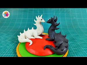 How to make DRAGON with clay/ Clay Modelling art Step by Step/ Easy Dragon Tutorial/ 3D Dragon Art