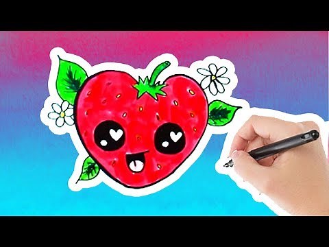 HOE TEKEN JE EEN AARDBEI? Leren Tekenen Voor Kids