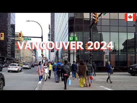 4K Vancouver Walking Tour | Life in Downtown Vancouver Canada | 4K City Walk