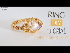 Mini Cabochon Wire Wrap Ring Tutorial| Seamless Easy Ring| DIY Ring| DIY Jewelry| How to make
