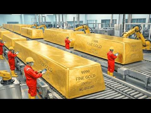 Inside the Gold Mining Factory: How Gold Coin is Mined and Refined (Full Process)