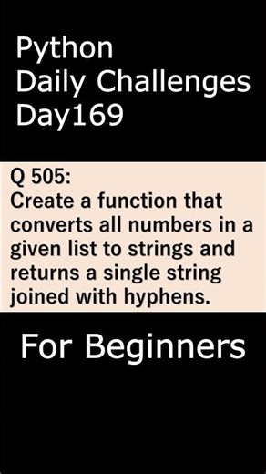 Python Daily Challenges Day169 For Beginners #programming #python #beginners