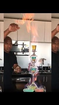The Crazy Flaming Cocktail Tower