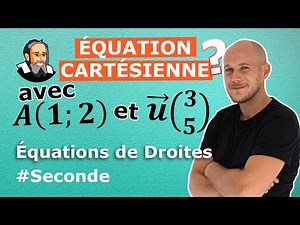 Cartesian equation from a point and a direction vector - Solved exercise - Second year