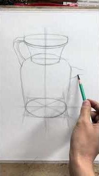 Charcoal Drawing | Jar Form Block-In Method — Step-by-Step Construction