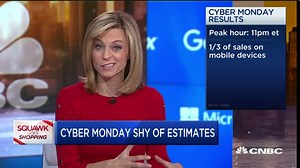 Cyber Monday sales hit a record but fall short of estimates