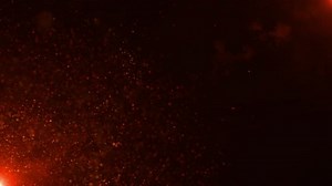 Flowing Red Dust Particles with Glowing Light Effects