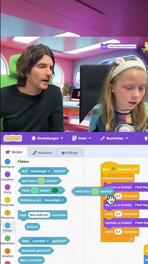 Diese Farbe entscheidet, ob das Spiel neu startet #scratch