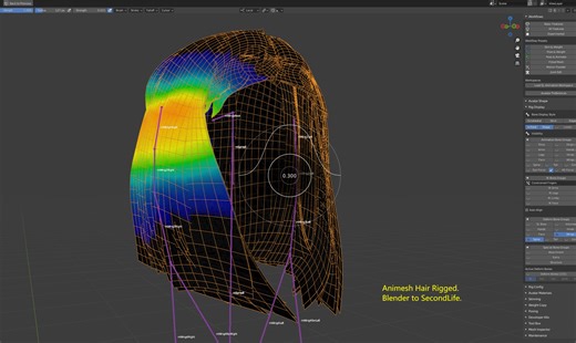 [SecondLife] Rig An Animesh Hair in Blender for SecondLife