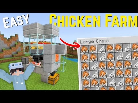 Easiest Automatic Cooked Chicken 🐔🍗 And Feather 🪶 Farm In Minecraft #minecraft #redstonepro12 #viral