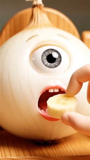 Funny Alien Onion eating Banana! 👽🧅🍌