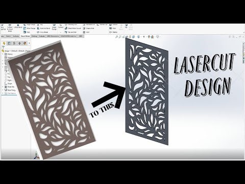 Laser Cutting Design in SolidWorks | Sheet Metal Tutorial + Tips#trending #3danimation #sheetmetal