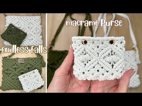 Small Macrame Purse featuring Endless Falls knots