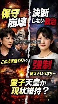 "Conservatism has collapsed—what lies ahead? 'Princess Aiko as Empress,' or 'maintaining the stat...