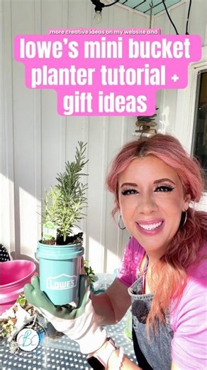 Turn $2 Lowe’s Mini Buckets into the Cutest Planters & #giftideas 🌸