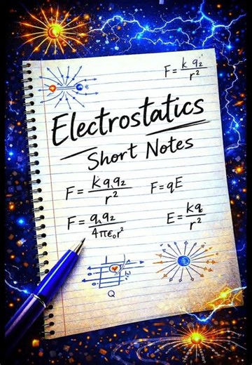 Electrostatic short notes #jee2026 #pw #neet #jee #allen #shorts #electrostatics