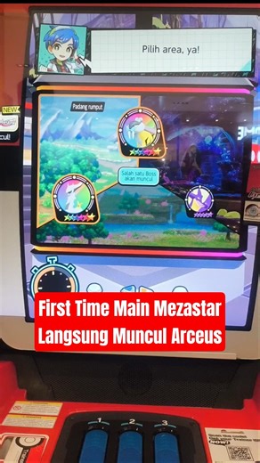 LUCK! FIRST TIME PLAYING POKEMON MEZASTAR GALAXY VER 1, ARCEUS APPEARS - Pokemon Mezastar Indonesia