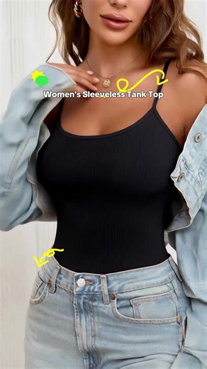 Women's Tight Sleeveless Top, Minimalist Style Casual Comfortable Long Tank Top, Adjustable Straps, Perfect for Summer Daily Wear #tanktopundershirt #amazonstyleedit #fashionablewomensclothing #tictokshopsummerturnup #womenssweatshirtset #sweatertanktop #hoodietanktop #leggingswomen #raisedribbedtop #womensties